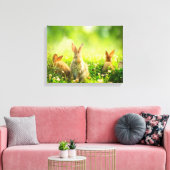 Paaskonijnen Canvas Afdruk (Insitu (Woonkamer))
