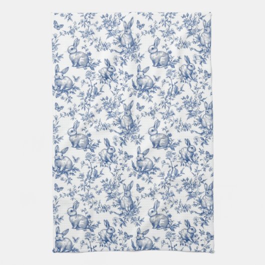 Paaskonijnen Chinoiserie Pattern Theedoek (Verticaal)