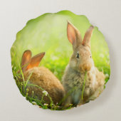 Paaskonijnen Rond Kussen (Achterkant)