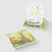 Paaskonijnen Stenen Onderzetter (Zijkant)