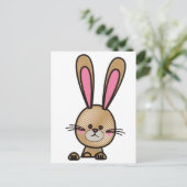 Paaskonijnenbriefkaart. Briefkaart (Staand voorkant)