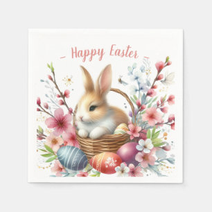 Paaskonijneneieren en -Waterverven - Servet