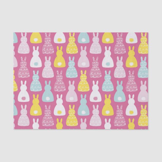 Paaskonijnenpatroon Tissuepapier (Voorkant)