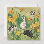  paaskonijntjes (1906), feestdagenkaart (Voorkant)