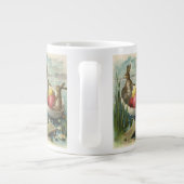 paaskonijntjes in een boot met paaseieren jumbo mok (Achterkant)