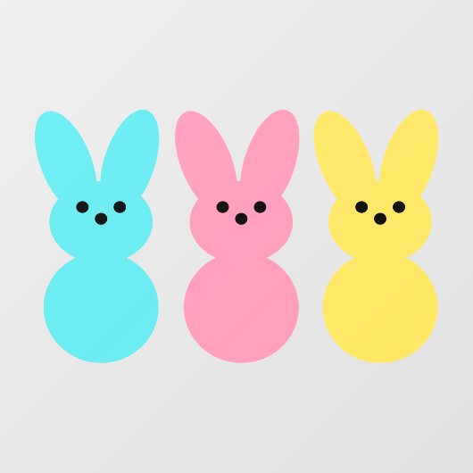 Paaskonijntjes Kleur Pop Venster Cling Raamsticker (Vel)