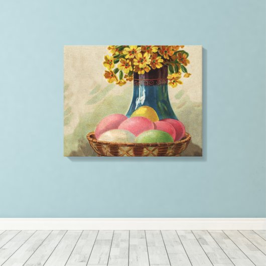 Paaskorenvloeren Antiek Canvas Afdruk (Insitu (Houten vloer))