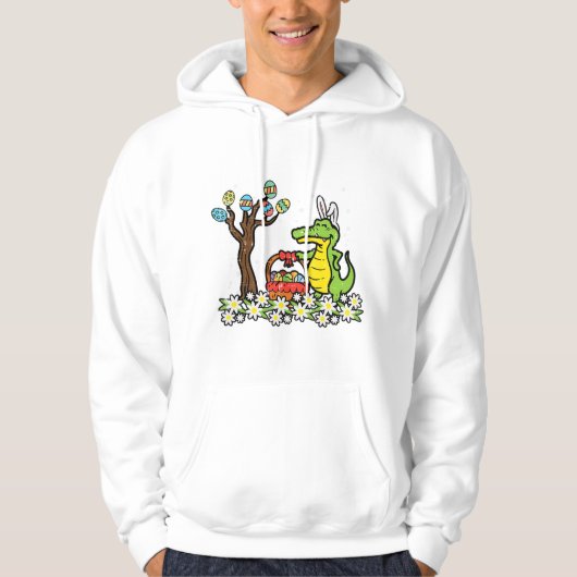 Paaskrokodille Bunny Eigroeiboom Alligator Boys Gi Hoodie (Voorkant)