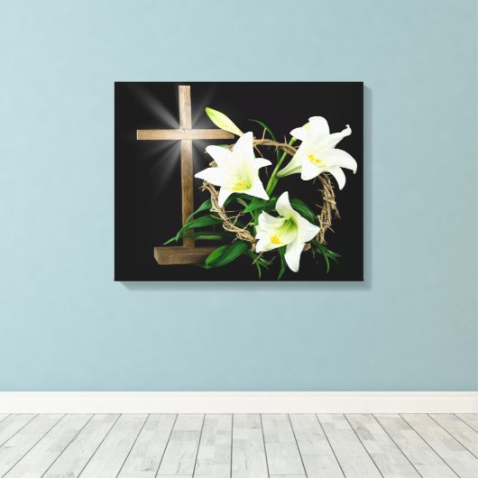 Paaskroon Canvas Afdruk (Insitu (Houten vloer))