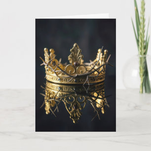 Paaskroon van Doornen Met Konings Gouden Kroon Kaart