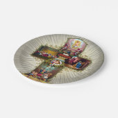 paaskruis feestdag goud papieren bordje (Gekanteld)