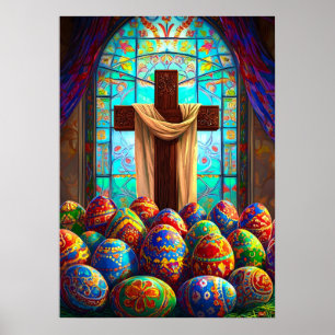 Paaskruis Jezus Christendom Muur Kunst Poster