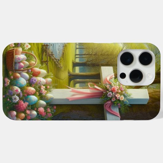 Paaskruis met eieren Case-Mate iPhone case (Achterkant (horizontaal))