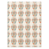 Paaskruisen en bloemen Nordic Pattern Tafelkleed (Voorkant)