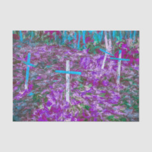 Paaskruizen Paars Blauw Groen Begraafplaats Kunst Tissuepapier