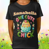 Paaskuiken Gele Piep in Ei met Harten T-shirt