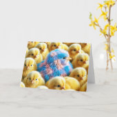Paaskuiken met gele kuikens kaart (Gele Bloem)