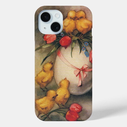  Paaskuikens, Ei met rode tulpenbloemen Case-Mate iPhone Case (Achterkant)