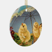  paaskuikens onder parasol keramisch ornament (Rechts)