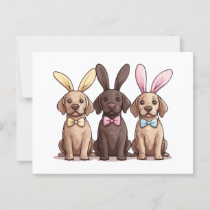 Paaslabrador Retriever Honden Bunny Ears Briefkaart