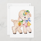 PAASLAM  FEESTDAGENKAART (Voorkant / Achterkant)