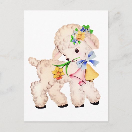 PAASLAM  FEESTDAGENKAART (Voorkant)