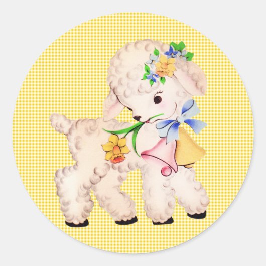 PAASLAM RONDE STICKER (Voorkant)