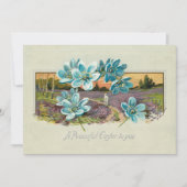 paaslandschap en vergeet-me-nots feestdagenkaart (Voorkant)