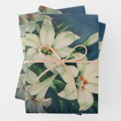 Paaslelies Bloemen, Religieus Pasen Inpakpapier Vel (In situ)