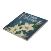 Paaslelies Bloemen,  Religieus Pasen Tegeltje (Zijkant)