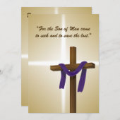 Paaslening Cross Paarse Drape Resurrection Day (Voorkant / Achterkant)