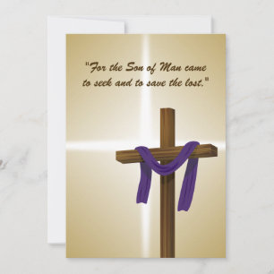 Paaslening Cross Paarse Drape Resurrection Day