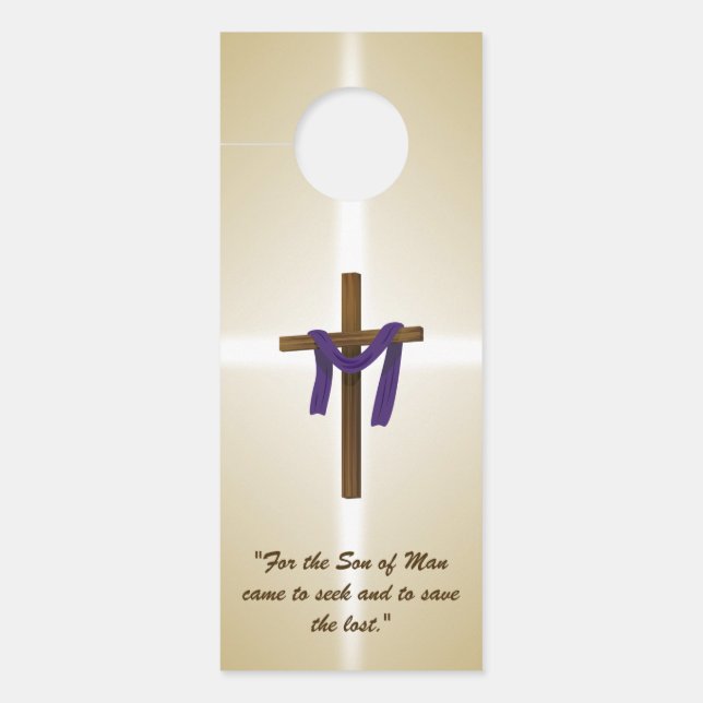 Paaslening Cross Paarse Drape Resurrection Day (Voorkant)