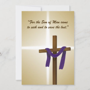 Paaslening Cross Paarse Drape Resurrection Day