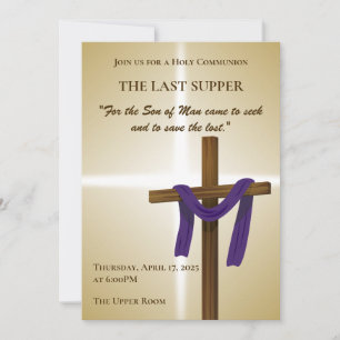 Paaslening Cross Paarse Drape Resurrection Day Kaart