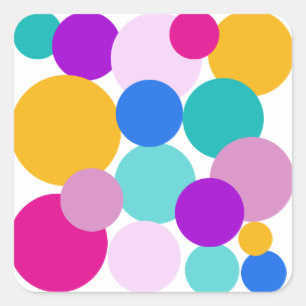 Paaslente poka Dots Vierkante Sticker