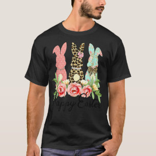 Paasleopard Bunny Rabbit Palm Sunday Girls Wome T-shirt