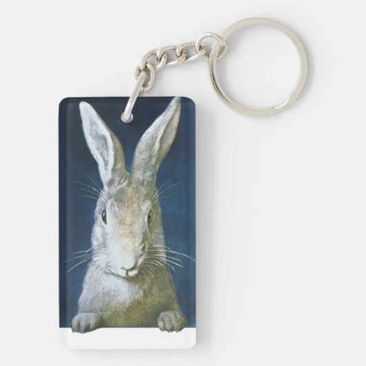 paasmaaltijd, staartje, witte konijn sleutelhanger (achterkant)
