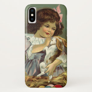  paasmakereieren, Victoriaans meisje Bunny Rabbit iPhone X Hoesje