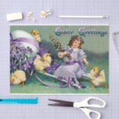  paasmakerij Girl Egg Chick Carriage Tissuepapier (Craft)