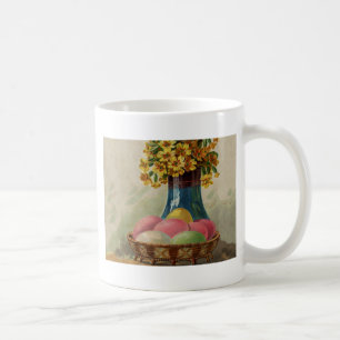 Paasmand Eieren Bloemen Antiek Koffiemok