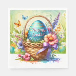 Paasmand Eieren & Lente Bloemen Servet