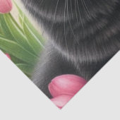 Paasmand Geschilderde Eieren Zwarte Kat Tissuepapier (Detail)