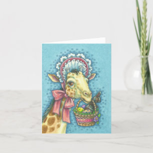 PAASMAND GIRAFFE NOTE KAART Blank
