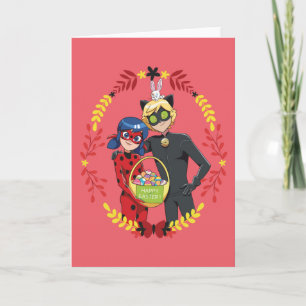 Paasmand Ladybug & Cat Noir Kaart