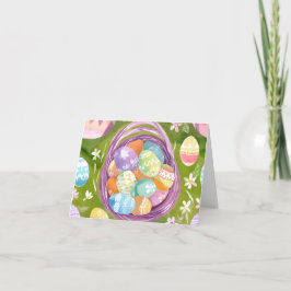 Paasmand | Lente Pastel Waterverf Feestdagen Kaart