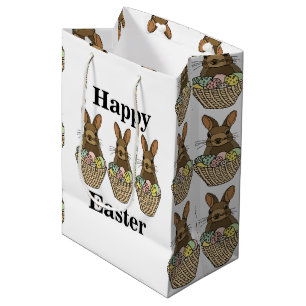 Paasmand met paaseieren Paasbloem Happy Easter Medium Cadeauzakje