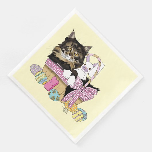 Paasmand Tabby Kitten Servet (Hoek)