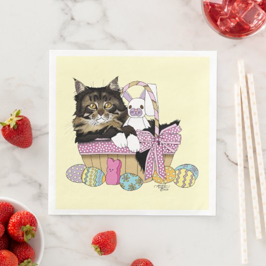 Paasmand Tabby Kitten Servet (Insitu)