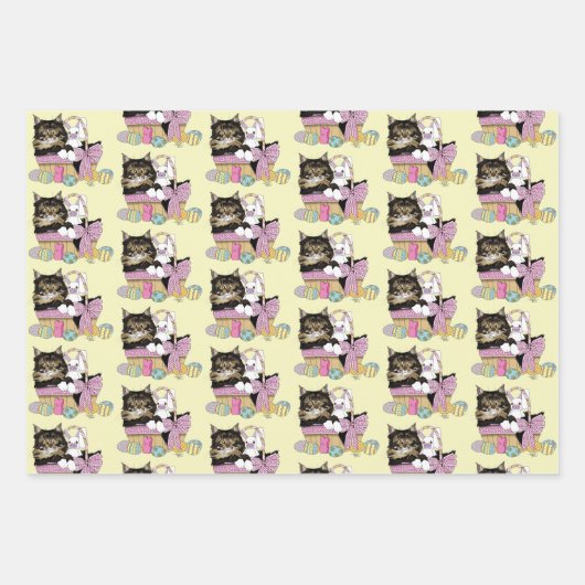 Paasmand TabbyKitten Inpakpapier Vel (Voorkant 3)